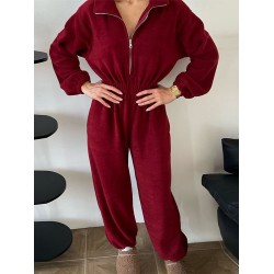 Guzeyina Women’s Long Sleeve Hoodie Jumpsuit – Sporty and Comfortable One-Piece Activewear