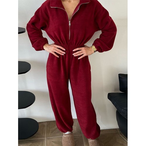 Guzeyina Women’s Long Sleeve Hoodie Jumpsuit – Sporty and Comfortable One-Piece Activewear